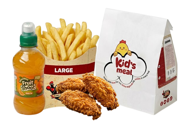 Kid's 3 Wings Meal